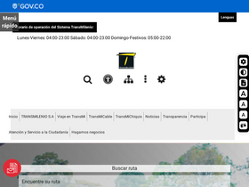 'transmilenio.gov.co' screenshot