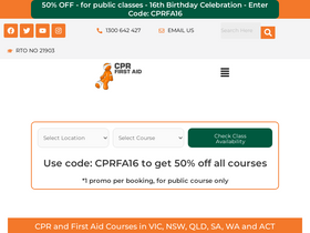 'cprfirstaid.com.au' screenshot