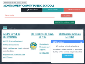 'montgomeryschoolsmd.org' screenshot