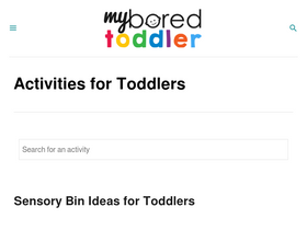 'myboredtoddler.com' screenshot