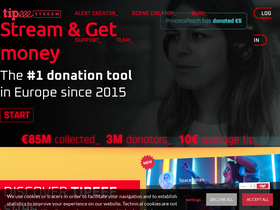 'tipeeestream.com' screenshot