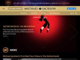 'michaeljackson.com' screenshot