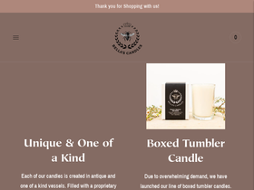 bellashandpouredcandles.com homepage screenshot