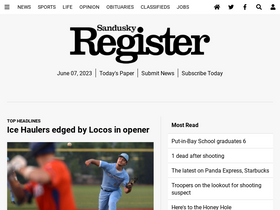 'sanduskyregister.com' screenshot
