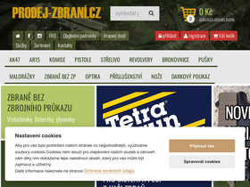 'prodej-zbrani.cz' screenshot
