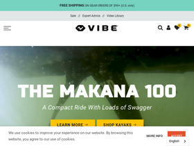 'vibekayaks.com' screenshot