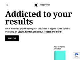 'nuoptima.com' screenshot