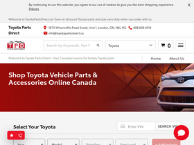 'toyotapartsdirect.ca' screenshot