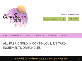coneflowerquiltco.com homepage screenshot