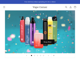 vapecornerjo.com homepage screenshot