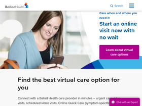 'balladhealth.org' screenshot