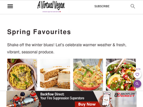 'avirtualvegan.com' screenshot