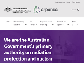 'arpansa.gov.au' screenshot