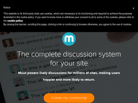 'muut.com' screenshot