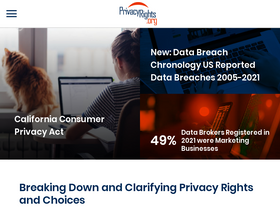 'privacyrights.org' screenshot