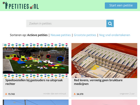 'petities.nl' screenshot