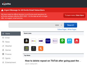 'excite.com' screenshot