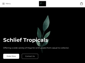 schlieftropicals.com homepage screenshot