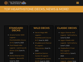 'hearthstone-decks.net' screenshot