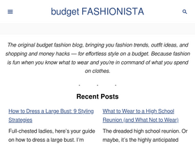 'thebudgetfashionista.com' screenshot