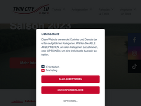 'twincityliner.com' screenshot
