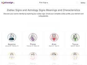 'zodiacsign.com' screenshot