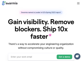 'swarmia.com' screenshot