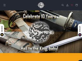 dragonkingswords.com homepage screenshot