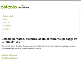 'calcolopercorso.it' screenshot