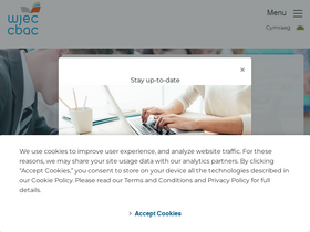'wjec.co.uk' screenshot
