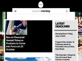 'praguemorning.cz' screenshot