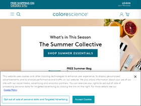 'colorescience.com' screenshot