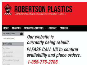 robertsonplastics.com homepage screenshot