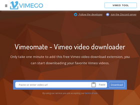 'vimeomate.com' screenshot