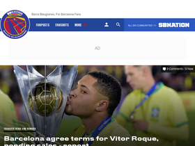 'barcablaugranes.com' screenshot
