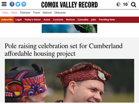 'comoxvalleyrecord.com' screenshot