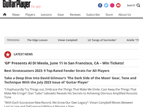 'guitarplayer.com' screenshot