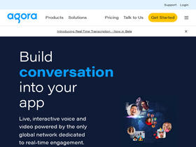'agora.io' screenshot