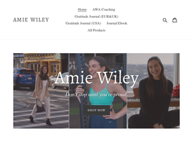 amiewiley.com homepage screenshot