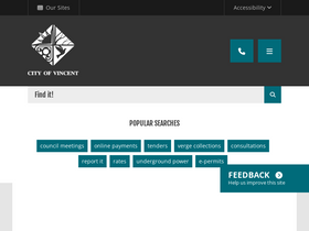 'epermits.vincent.wa.gov.au' screenshot