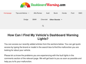 'dashboardwarning.com' screenshot