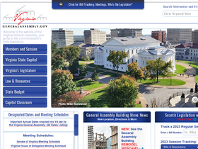 'virginiageneralassembly.gov' screenshot