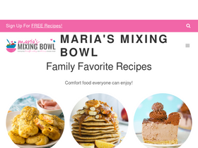 'mariasmixingbowl.com' screenshot