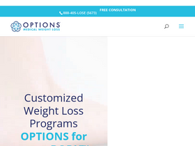 'optionsmedicalweightloss.com' screenshot