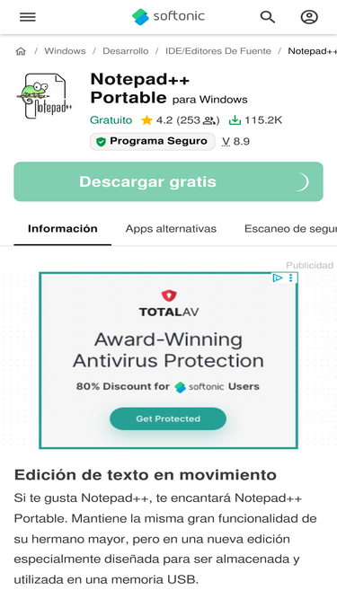 notepad-portable.softonic.com