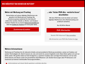 'kicker.de' screenshot