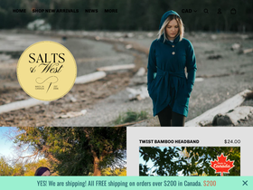 saltsandwest.com homepage screenshot