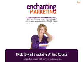 'enchantingmarketing.com' screenshot
