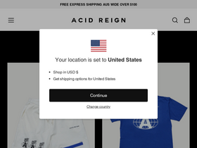 acidreignshop.com homepage screenshot
