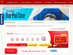 'lebanon-lotto.com' screenshot